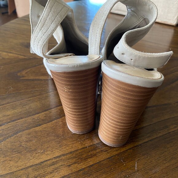 Sam Edelman Cream Suede Mules with Strap | size 8 (EU 38) - Picture 4 of 4